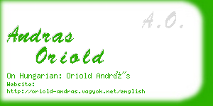 andras oriold business card